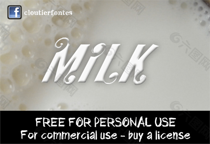 CF牛奶字体