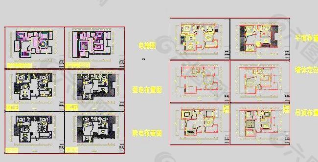 福建精品二层复式楼装修施工图