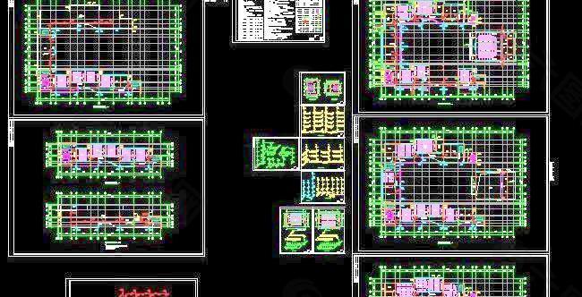 五层中学综合楼框架结构给排水及消防系统设计图