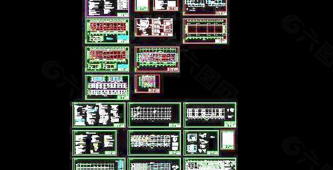 二层水处理间钢筋混凝土框架结构施工图