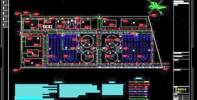 城市污水处理厂总平面布置图
