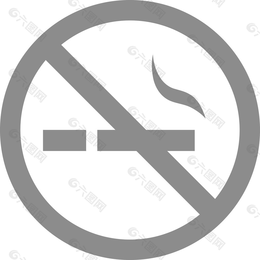 不吸烟的字形图标