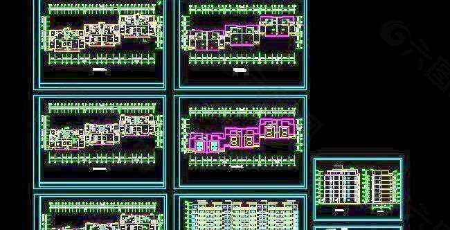一套六层住宅楼建筑施工图