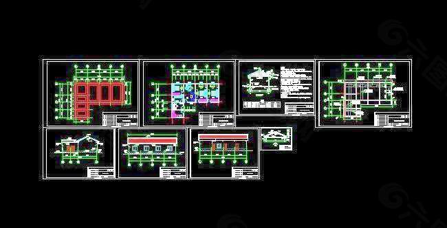 完整小型泵站管理房設計施工圖