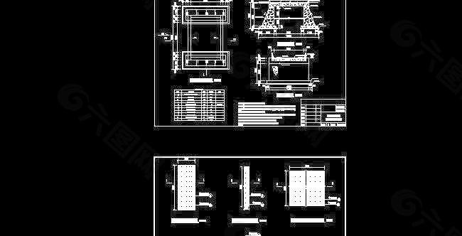 小型交通桥平立剖及配筋施工图