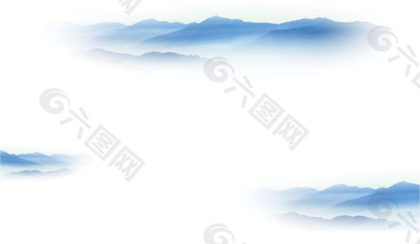 优美淡雅的水墨山水画