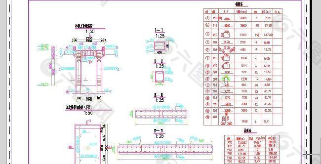 排架及机架桥板钢筋图