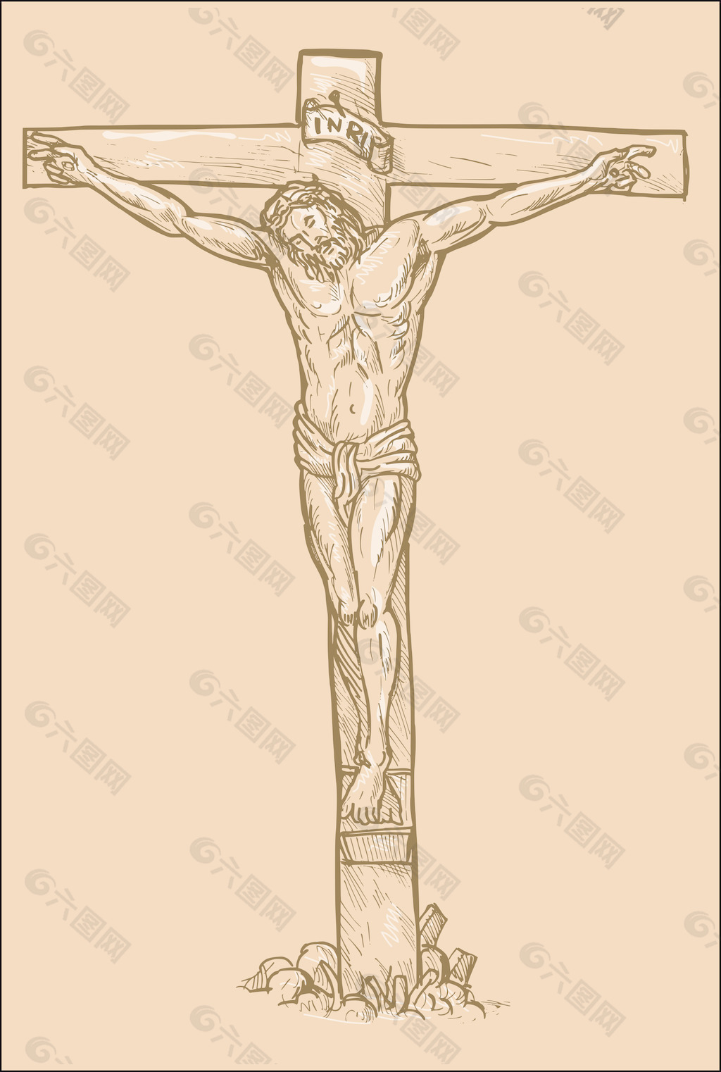 耶稣基督的十字架上