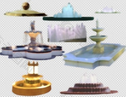 8个模型的喷泉PSD图像