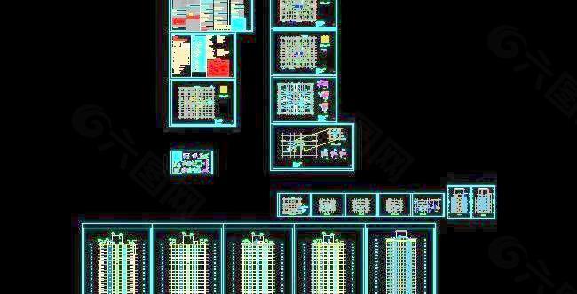 全套高层塔楼建筑施工图