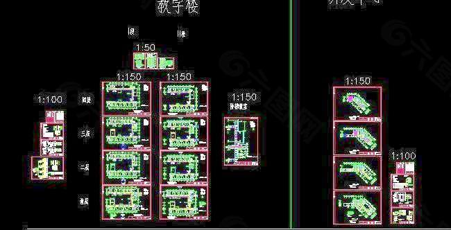 全套四层教学楼弱电设计施工图