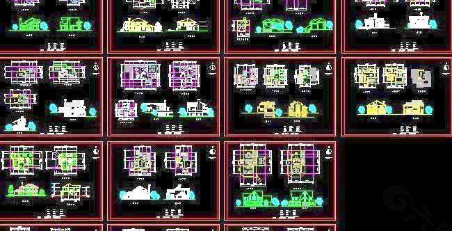 14套别墅居住方案图