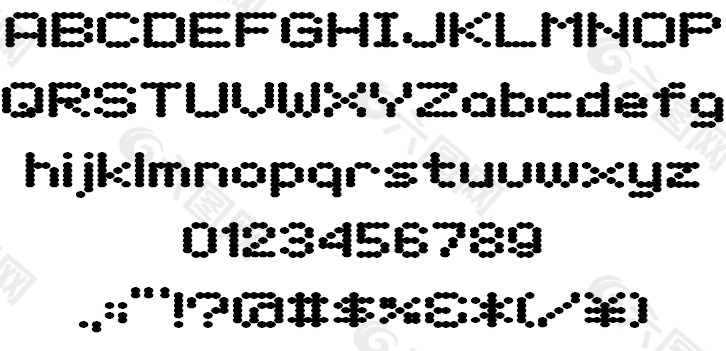 D3电子字体