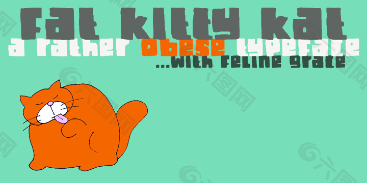 DK脂肪Kitty Kat字体