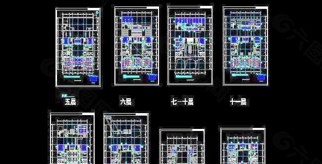 十一层毛细管网空调系统平面图