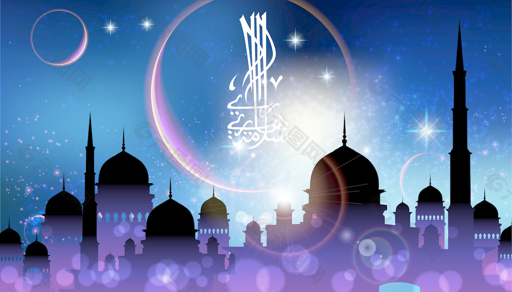 伊斯兰的爪哇穆斯林庆祝开斋节的说明文字翻译：穆巴拉克