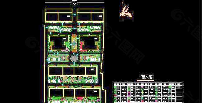 锦绣花园小区整体绿化平面详图