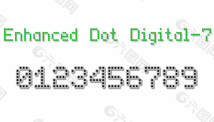 增强的点digital-7字体