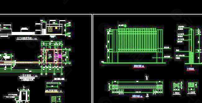 大门围墙方案图