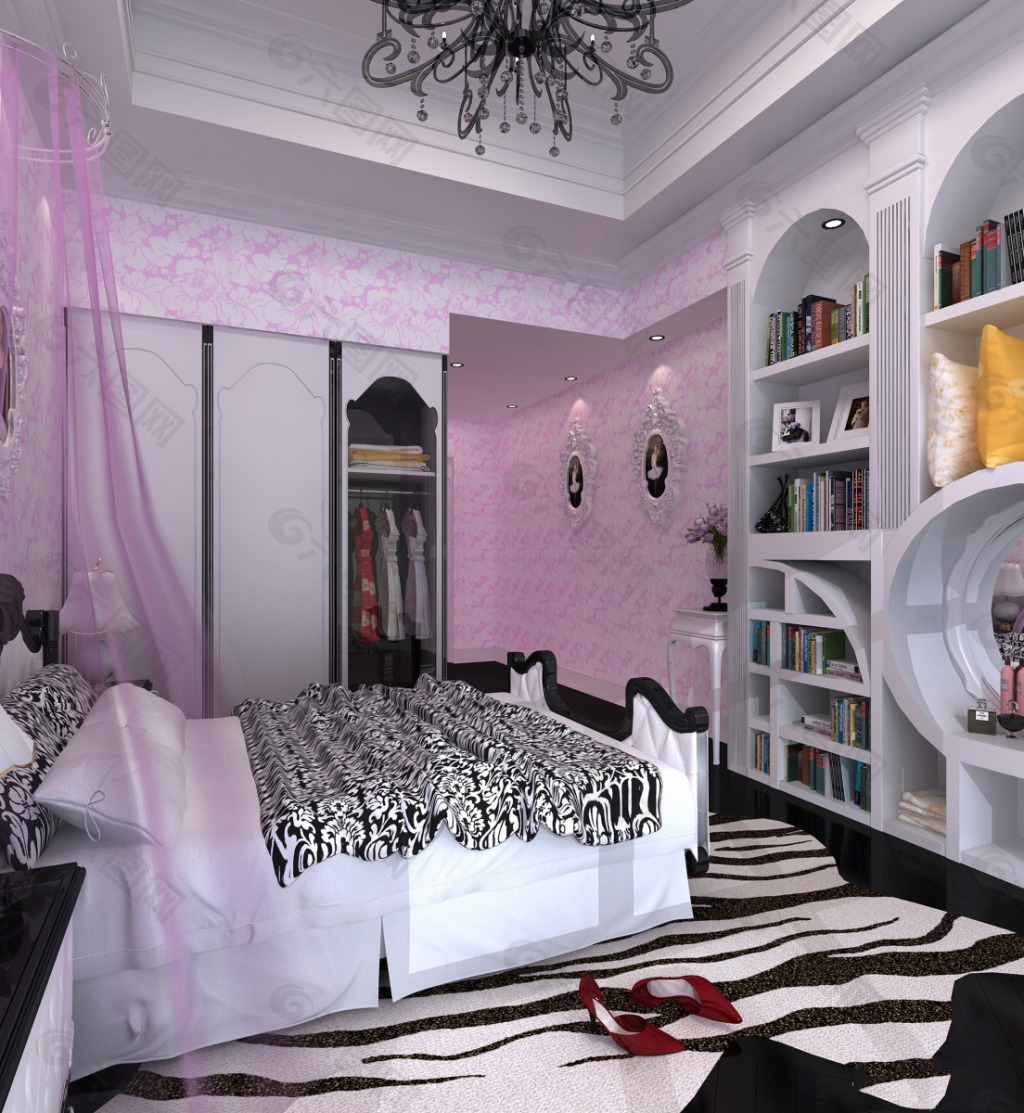 51个粉色卧室设计欣赏(5) - 设计之家