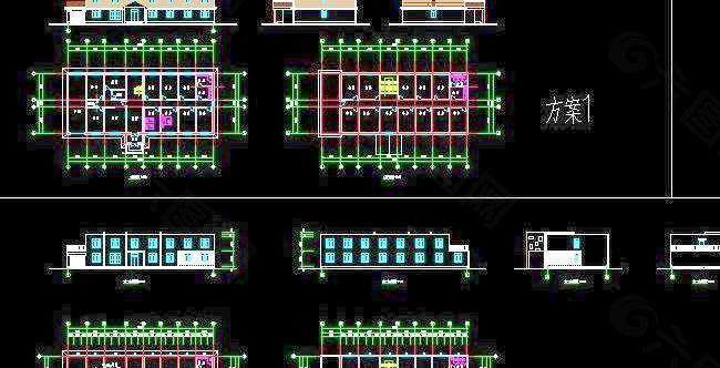 二层小楼建施图 36x12