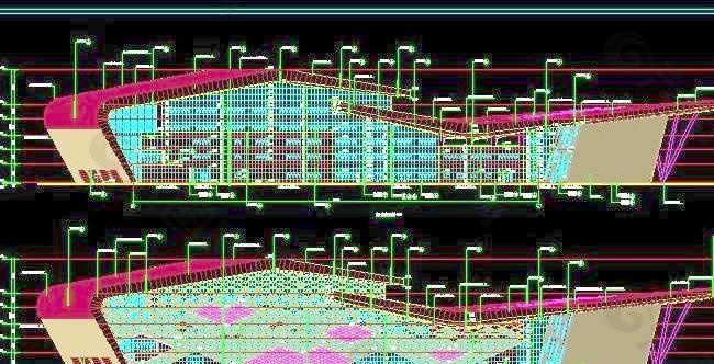 徐州奥体中心工程-球类馆基础平面图