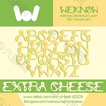 额外的奶酪的字体