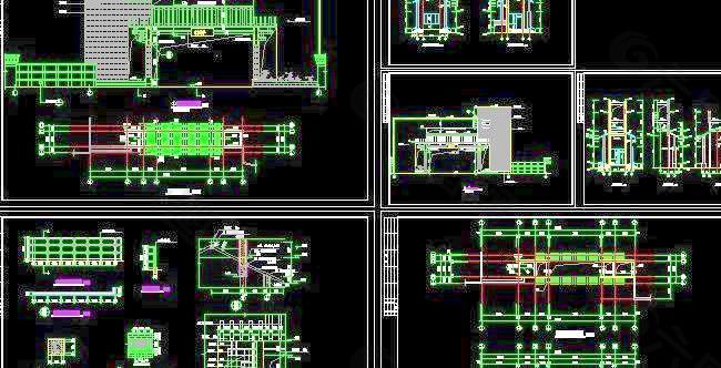 小区大门全套施工图纸