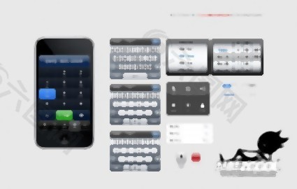 的iPhone GUI PSD分层2美