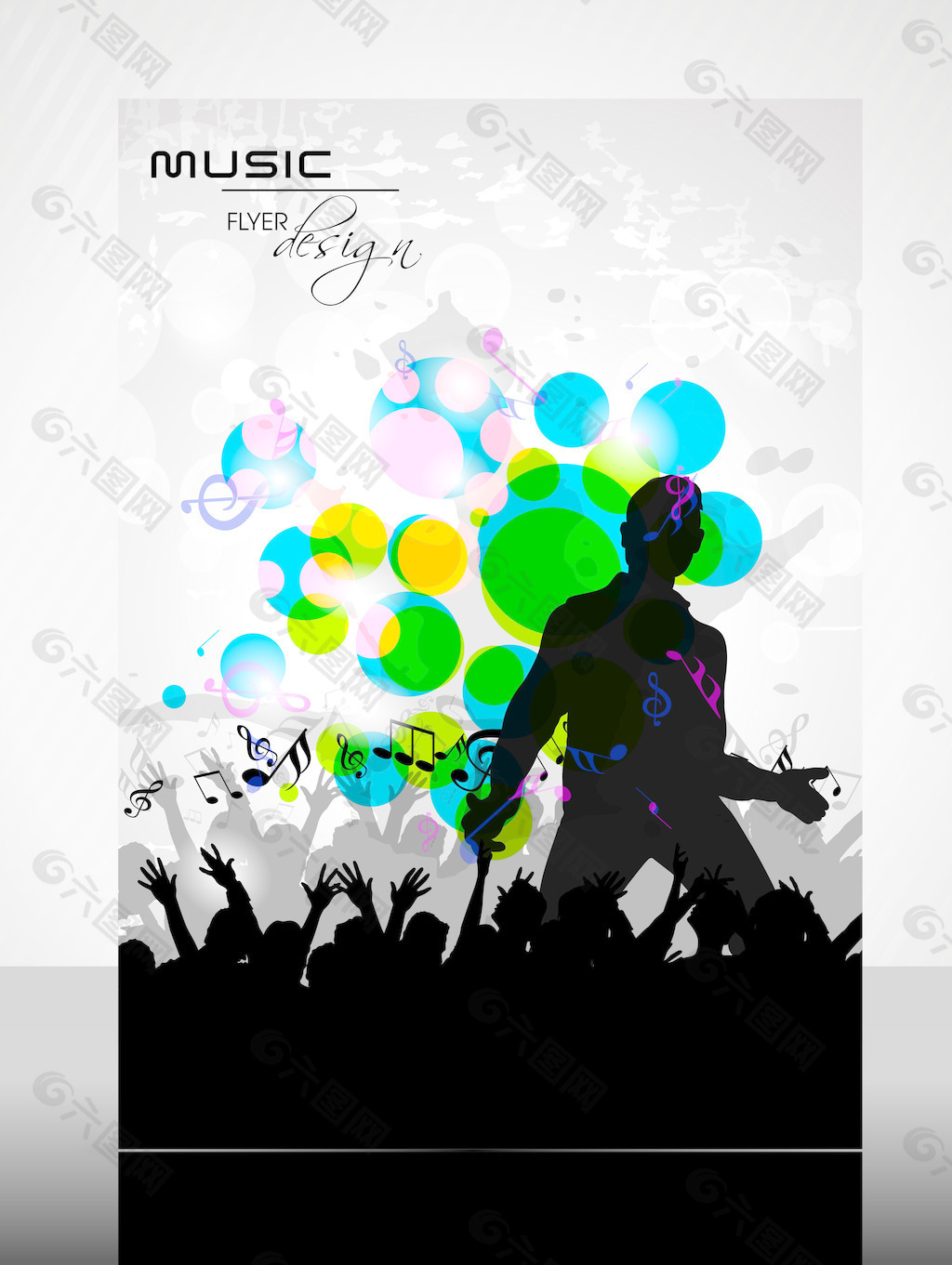 EPS 10音乐概念传单设计演示乐器编辑的矢量插图
