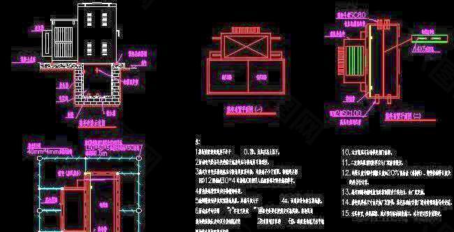 美式箱变系统图 基础、接地设计图