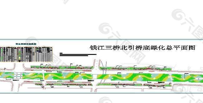 引桥下绿化工程施工图