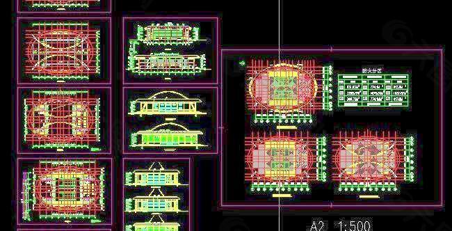 网球馆综合训练馆建筑图