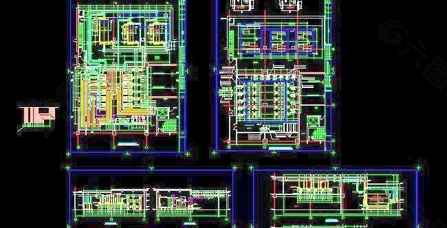 大型制冷机房设计建筑平面图