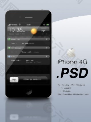 苹果iPhone 4G PSD分层