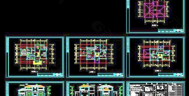 一套优秀的别墅设计CAD施工图26x19