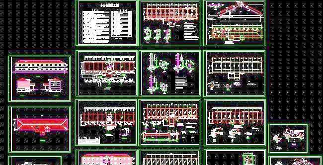 二层砖混结构坡屋顶办公楼套图