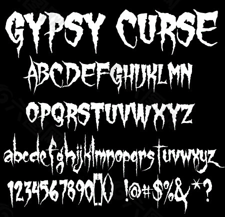 吉普赛诅咒的字体