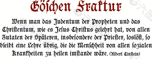 goeschen哥特字体的字体