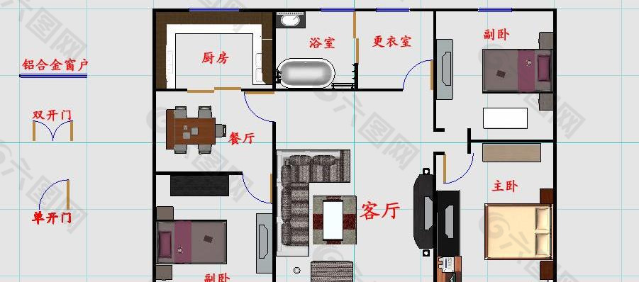 农村房屋3室2厅设计图
