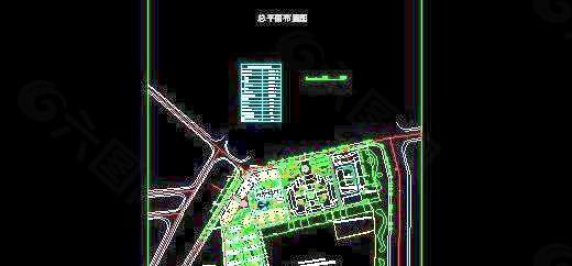 美食城商住小区绿化设计平面图