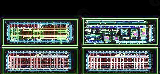 某汽车厂总装车间平立剖图