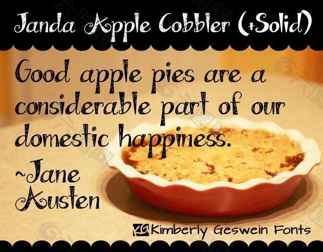 Janda苹果馅饼的字体