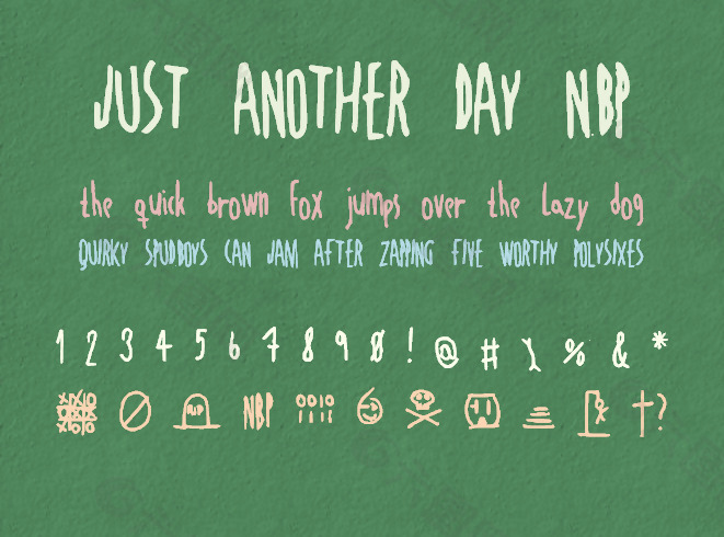 justanotherdaynbp字体