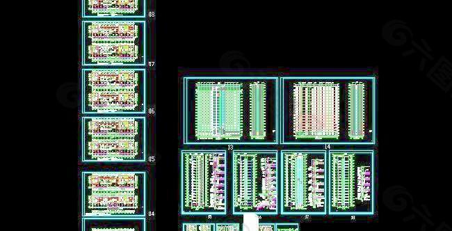 公安局办公大楼建筑设计施工图