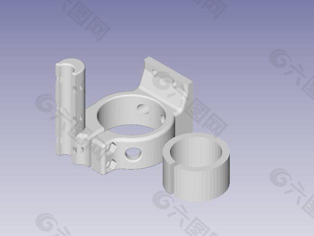 makergear M2电动机安装插入微米3DP所有金属挤压机