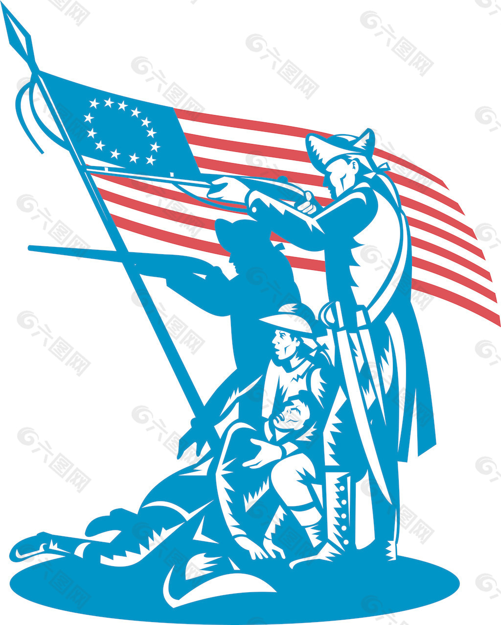 Betsy罗斯旗反对美国的爱国者