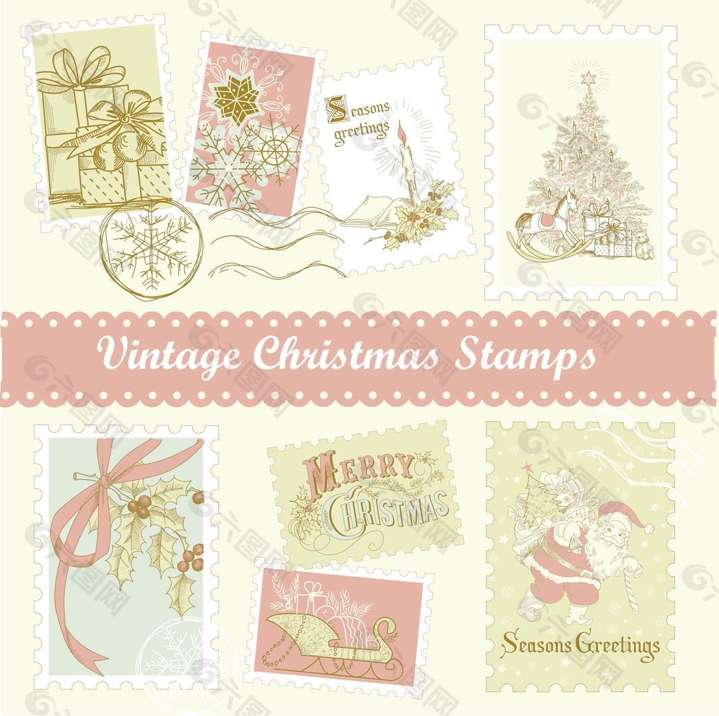 旧货圣诞邮票集