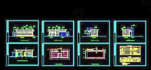 公共厕所施工图及立面效果图