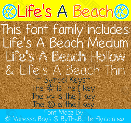 人生就像一个海滩的字体